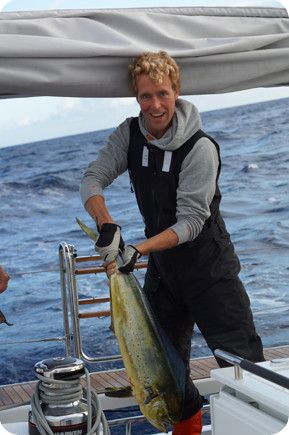 Charter guest Tgitte Nauta crossed the Atlantic
