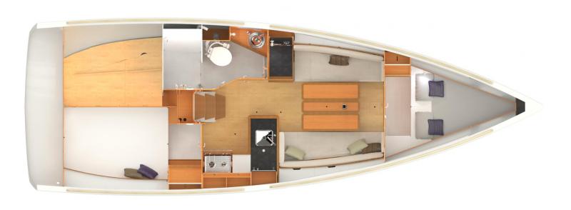 Sun Odyssey 349 lay-out